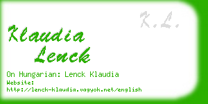 klaudia lenck business card